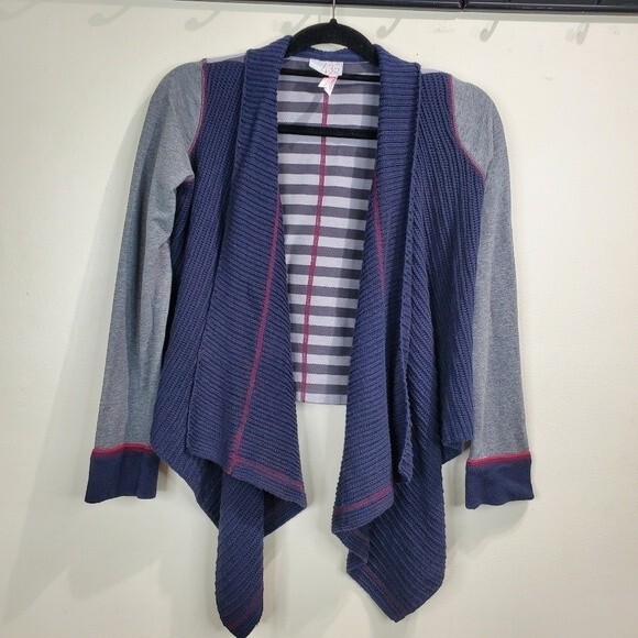 Matilda Jane 435 stripped sweater weather open front cardigan 14 - Picture 1 of 6